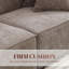 Makassar 89.37'' Sofa with Square Armrests-816851475