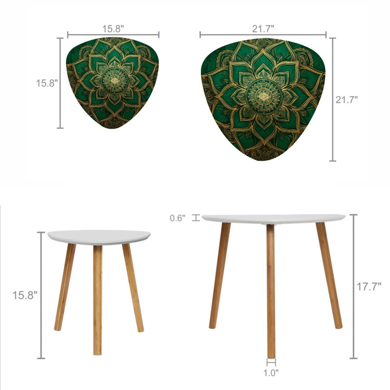 Ensemble de 2 tables basses gigognes Triangle