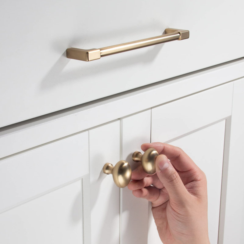 10 Pack Oval Ellipse Single Hole Cabinet Knob-Champagne Bronze Single Hole Furniture Hardware Knob for Bathroom Dresser Kitchen Cabinets Bedroom Cabinet Pull