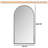 Iron Arch Retro Full Length Mirror With Supporting Feet, For Living Room, Bedroom (silver)-527557957