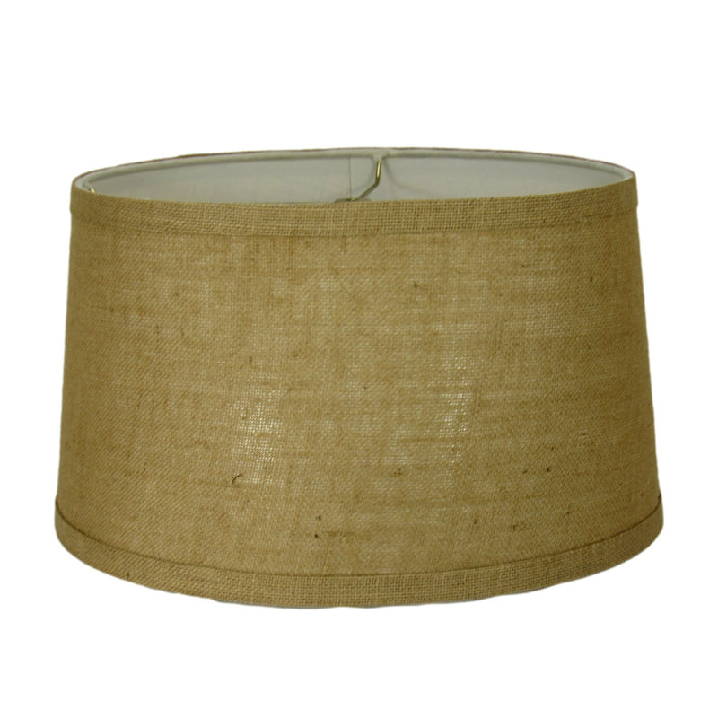 Abat-jour ovale en toile de jute