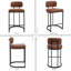 Upholstered Counter Stool with Metal Frame-1360849625