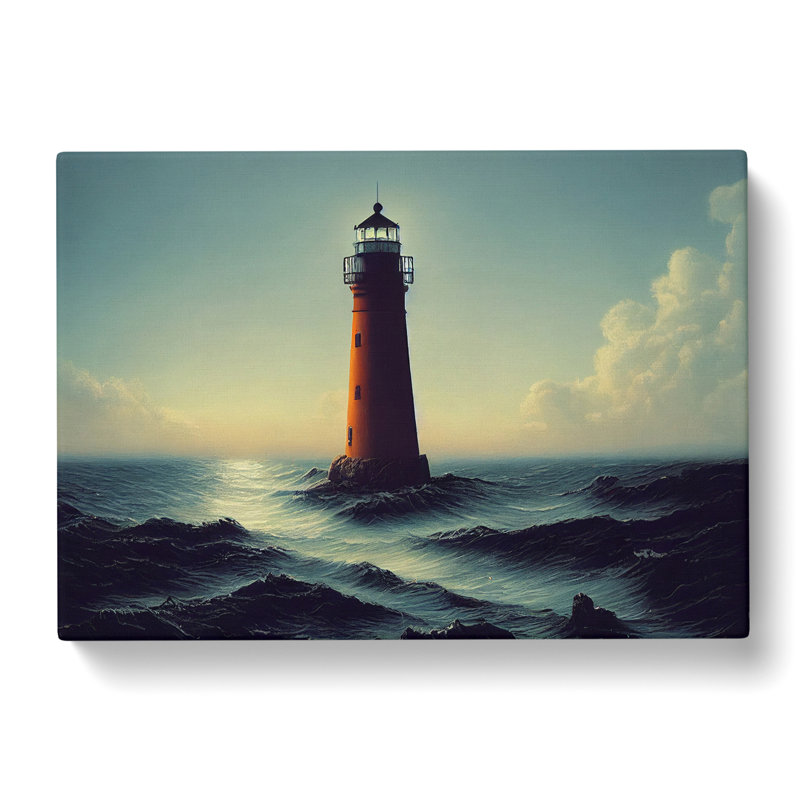 Powerful Lighthouse - Wrapped Canvas, 50cm H x 76cm W x 3cm D