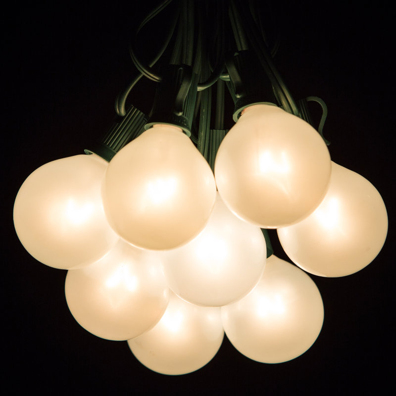 Conde Outdoor 25 - Bulb 25'' Plug-in Globe String Light, Green
