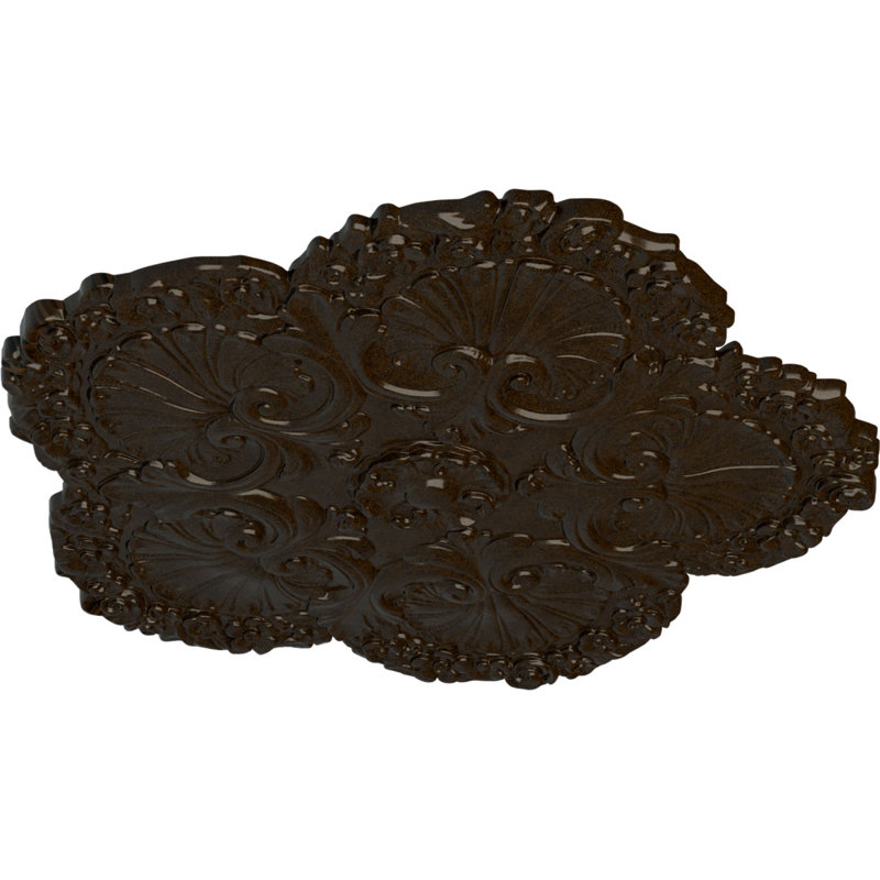 Endurathane Shell Ceiling Medallion, 25 5/8"OD x 1"P, Hand-Painted Bronze Finish, Bronze