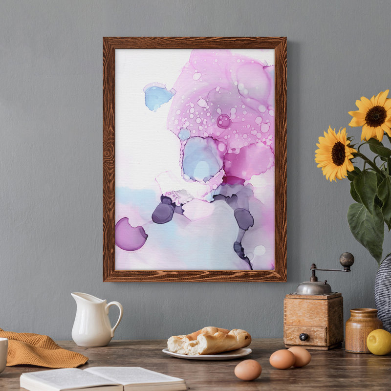 Fluent Magenta IV - cadre photo, impression sur toile, H 44 po x l 31 po x P 1 po, Érable