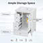 Meuble-lavabo de 24 po avec rangement, tablette réglable, panneau de fibres à densité moyenne et bois d'hévéa, cloisons amovibles, finition blanc brillant-550921855