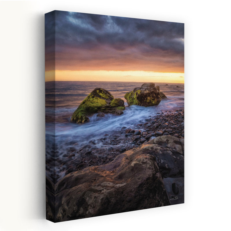 Art de paysage côtier abstrait Rock Solid, H 60 po x l 40 po