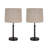 Beckett Lamp with USB ports - Dark Bronze - Set of 2