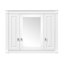 Armoire de salle de bain avec miroir, armoire à pharmacie murale avec 4 tablettes, armoire de rangement avec miroir