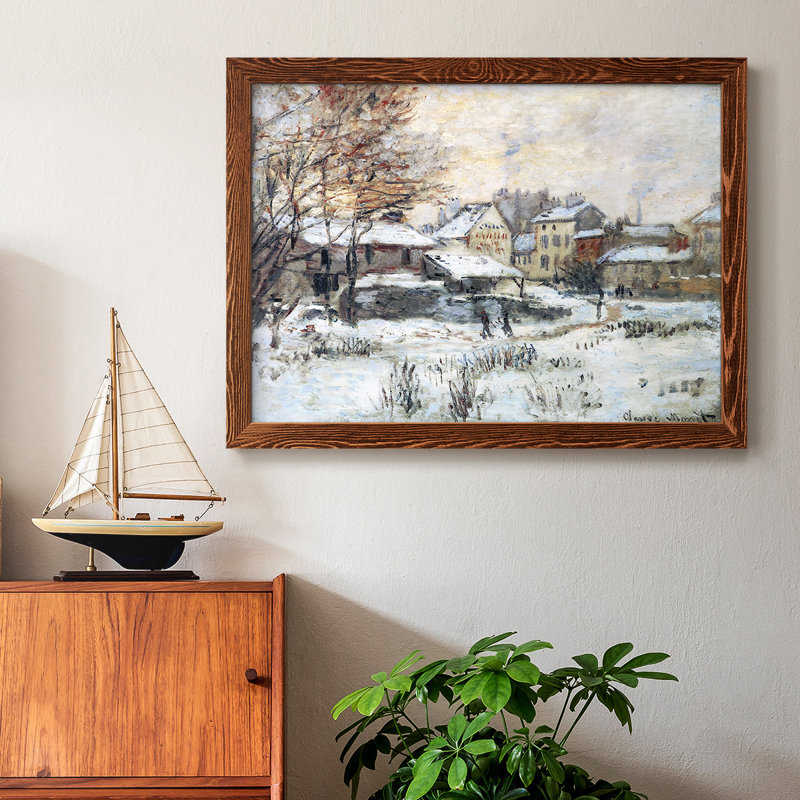 Effet de neige avec soleil couchant, 1875, reproduction d'art sur toile, Érable, H 26 po x l 38 po x P 1,5 po