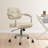 Leather Home Office Chair Comfortable Adaptive Backrest And Height Adjustable Swivel Desk Chair With Armrest Wheels Thickened Cushion Buttons Vanity Task Chairs, (Beige)