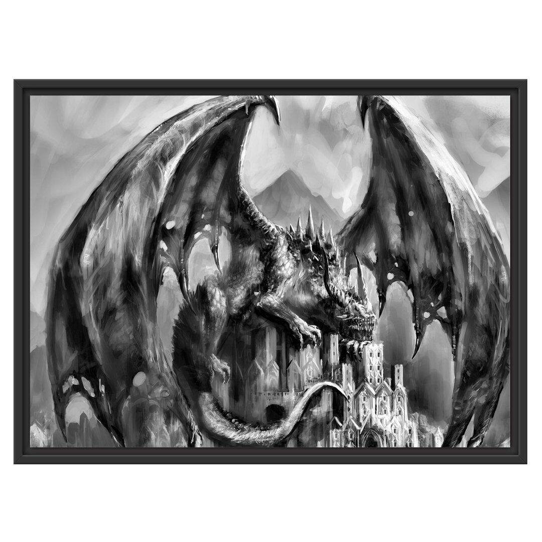 Gerahmtes Wandbild Dragon castle