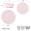 Madison Pink 12-Pc Dinnerware Set, Service For 4, Bone China