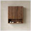 Armoire de salle de bain murale rayée avec portes, tablette et rangement ouvert, parfaite pour organiser vos essentiels dans les petits espaces-129576757