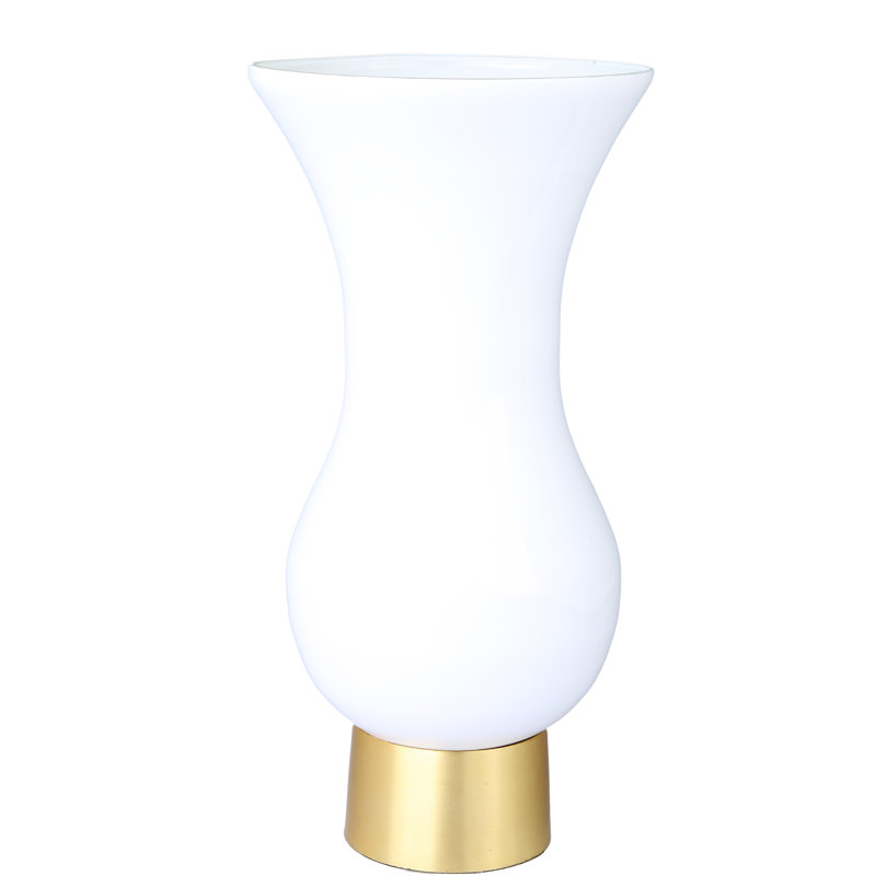 Beeler Glass Table Vase, White