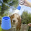 Pomme de douche portable en silicone pour animaux de compagnie, 2 x 2 x 1,3 pouces, bleu-131215925