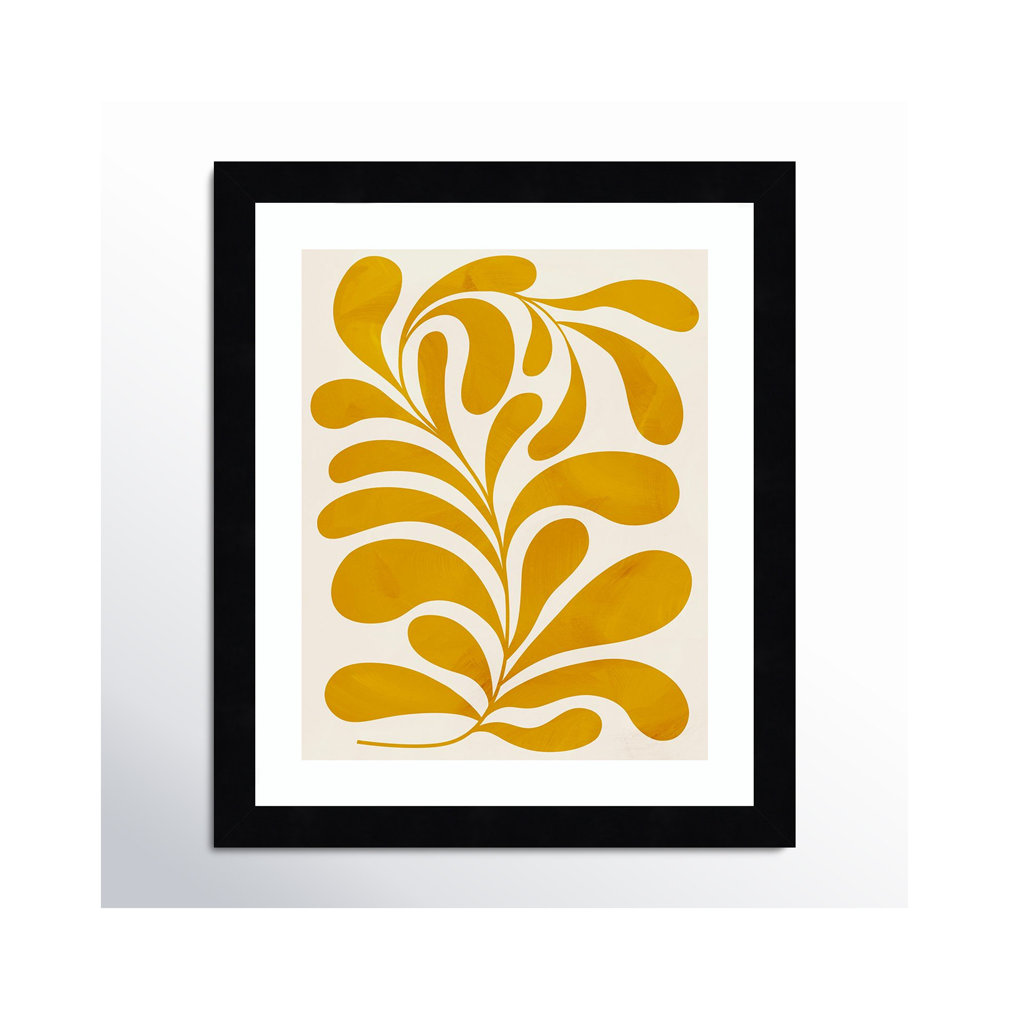 Goldenrod II by Grace Popp, 13" H x 11" W x 1" D, Black