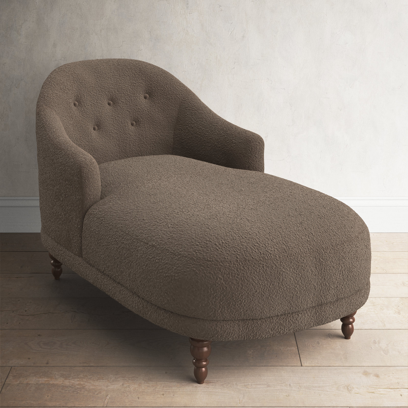 Upholstered Chaise Lounge, Knoll Mink 95% Polyester/5% Acrylic