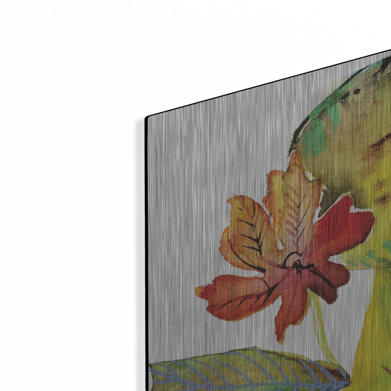 Art mural en métal luxueux «Harvest Rush 2» par Kristy riz, H 36 po x l 36 po
