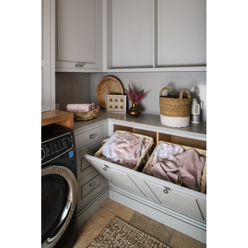 Chrome Collapsible Tilt-Out Wire Laundry Hamper Basket