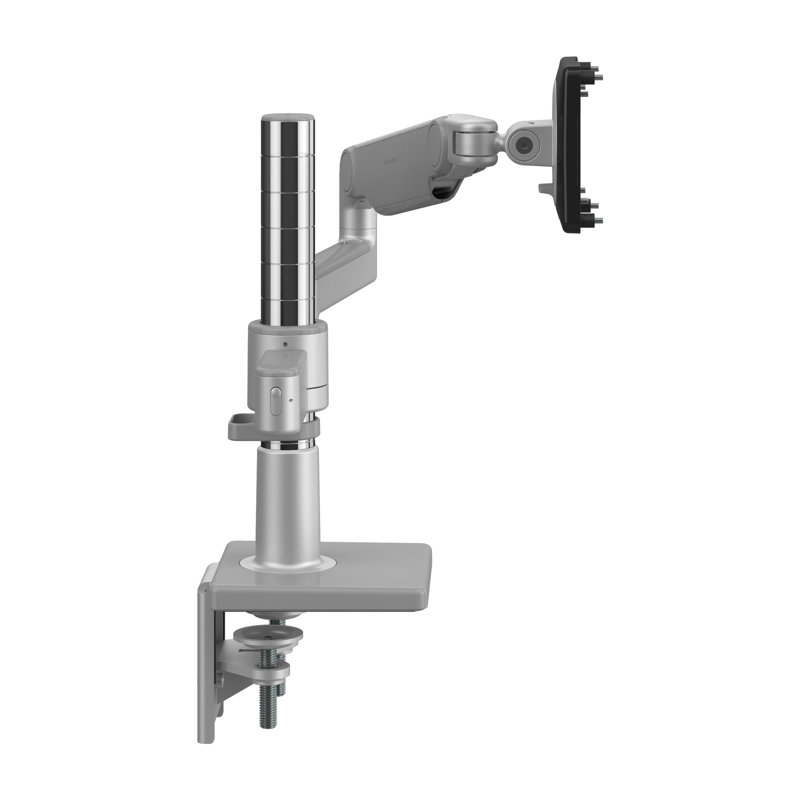 M/Flex For Two Monitors & Dual Arm Bracket, Single, Gray, Silver