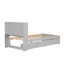Structure de lit simple avec tête de lit bibliothèque et port USB intégré et tiroirs pratiques pour plus de confort et de rangement-875078878