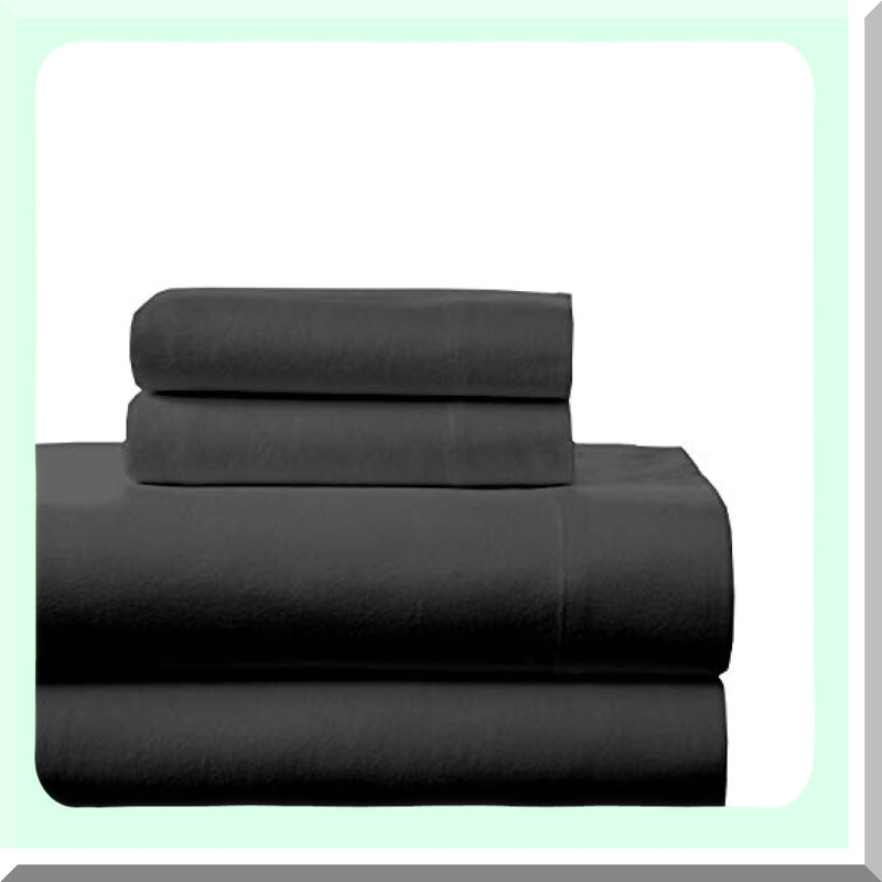 Luxury Comfort Waterbed Sheets - 100% Cotton, 600 Thread Count, California King Size 4 Piece Set, Deep Pocket, Dark Grey Solid Color.