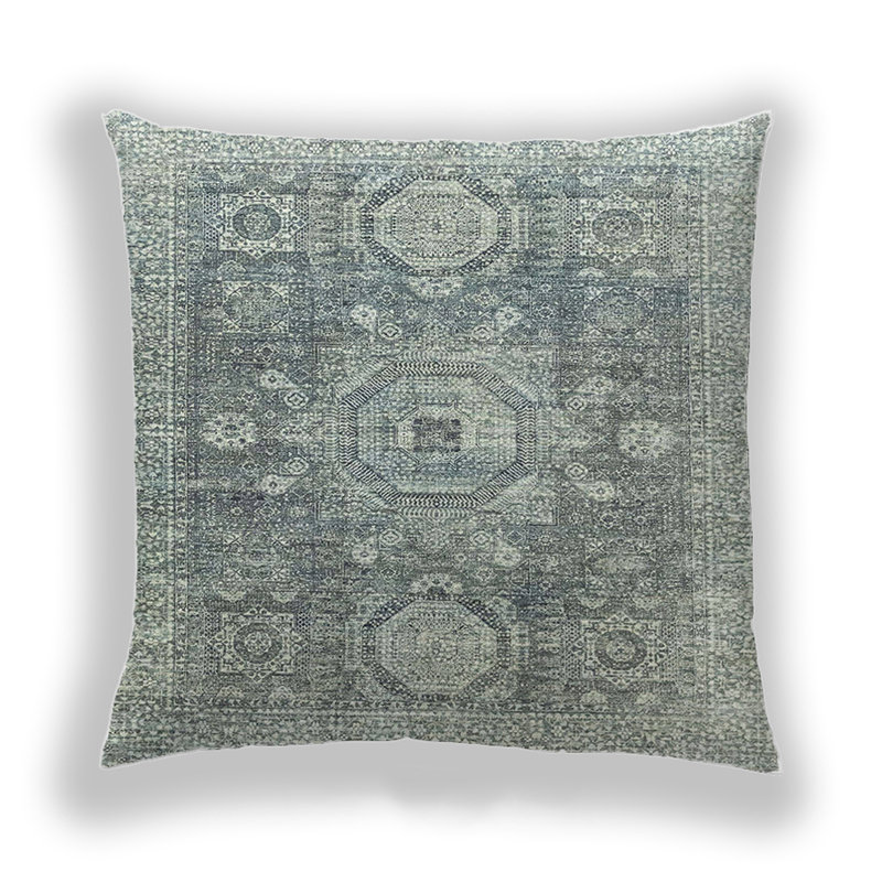 Abstract Reversible Throw Pillow, Microsuede, Gray