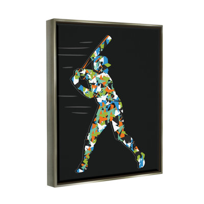 Joueur de baseball à motifs par Arrolynn Weiderhold - impression sur toile