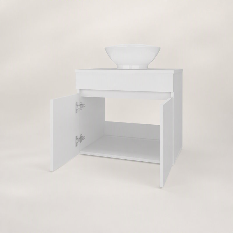 Meuble-lavabo blanc avec 2 portes