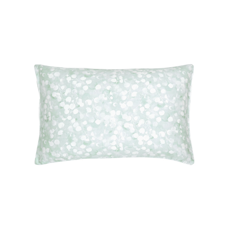 Rosée sauge Euro sham, Green; White, Rosée sauge, Standard