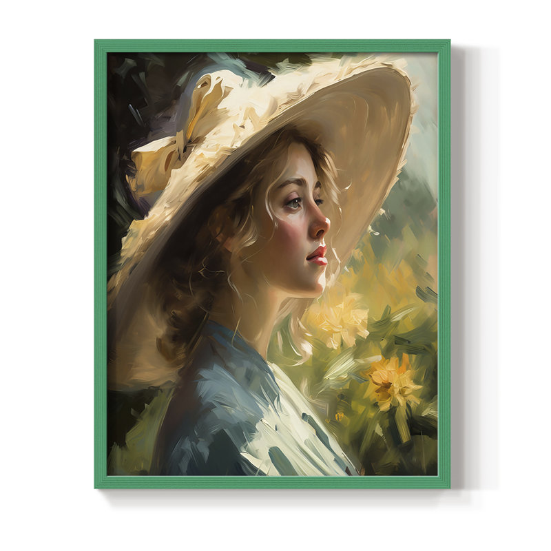 Série DCCCLXV III, reproduction encadrée - bois massif, H 21 po x l 17 po, Vert