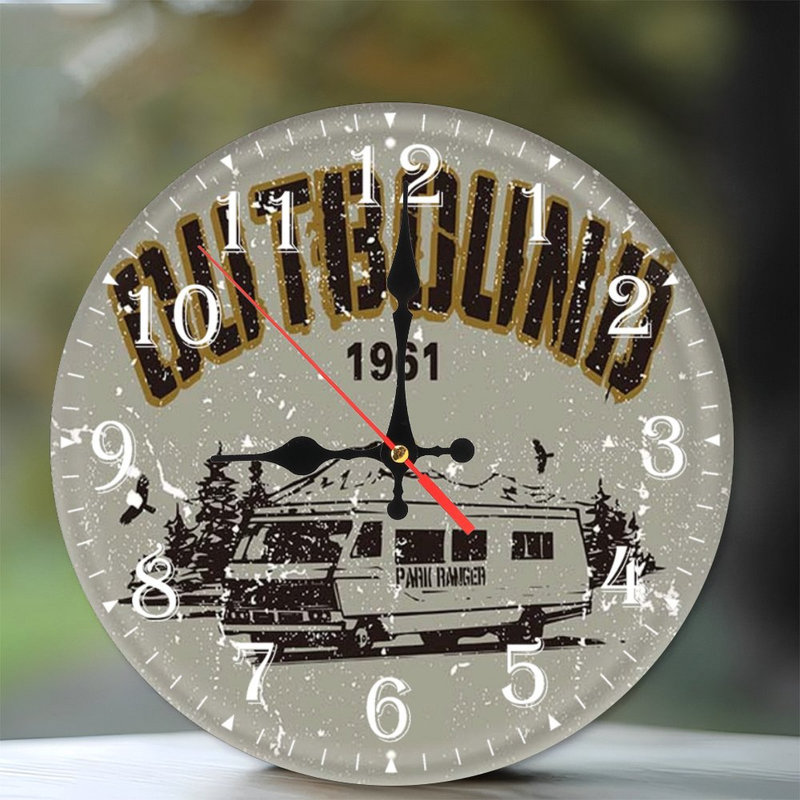 10-Inch Wooden Wall Clock, Silent Movement, Battery Operated (AA Batteries Not Included), Artistic  Decor, Perfect for Home Accents