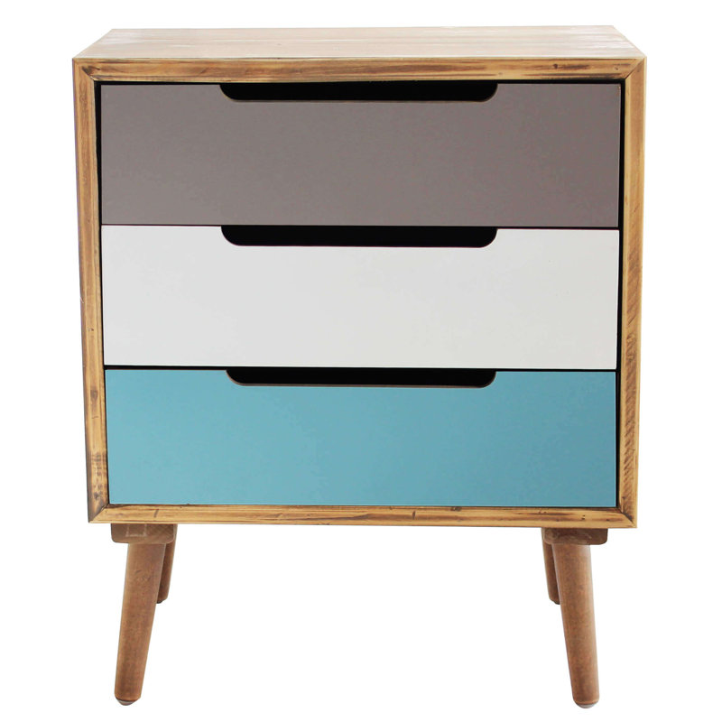 Grandstaff Solid Wood 45.5cm W 3 - Drawer Chest of Drawers