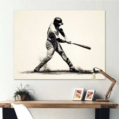 Baseball Focused Batt - Sports, reproduction d'art sur toile