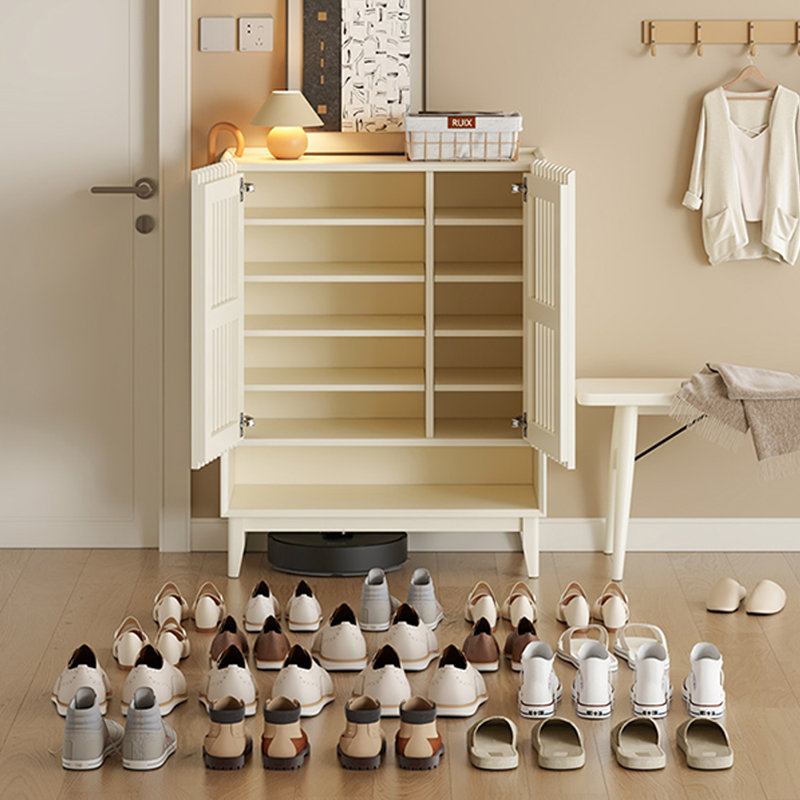 Beige Solid wood Shoe Storage