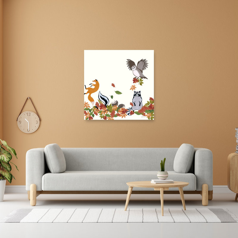 Reproduction d'art mural automne forêt, 48" H x 48" W