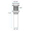 Drain escamotable pour lavabo de salle de bain sans trop-plein - conception facile à nettoyer, joint étanche, parfait pour lavabo vasque / meuble-lavabo-121388667