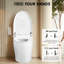 Toilette intelligente avec siège chauffant, affichage numérique à DEL, buse autonettoyante, nuit, mode de lavage féminin avec fonction de ralentissement silencieux blanc