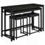Ensemble de salle à manger, hauteur de comptoir, bois noir, mobilier de salle à manger