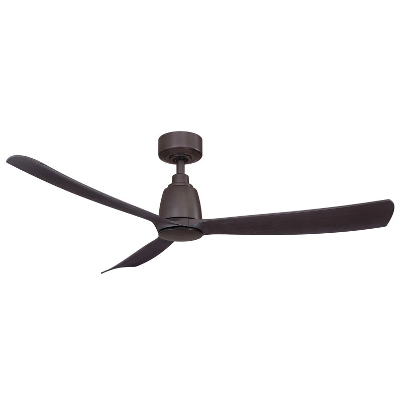 Kute 52 inch Indoor/Outdoor Smart Ceiling Fan with Remote Control - Dark Bronze with Dark Walnut blades, Dark Bronze