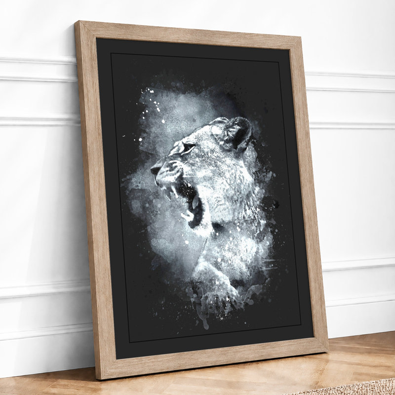 Wolf In Dissolution Modern - Print, A1 - 84.1 x 59.4 cm, Oak