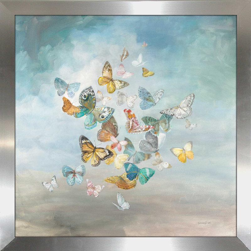 « belle papillons », reproduction de peinture à l’acrylique, H 27,5 po x l 27,5 po x P 0,75 po