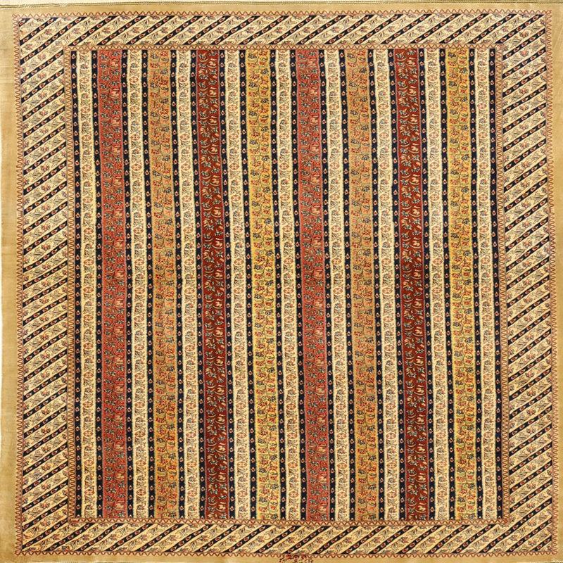 Striped Indoor Rug, Round 5'