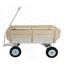 Chariot de jardin robuste tout-terrain avec rampes en bois et pneus solides, capacité de charge de 176 lb pour une utilisation polyvalente