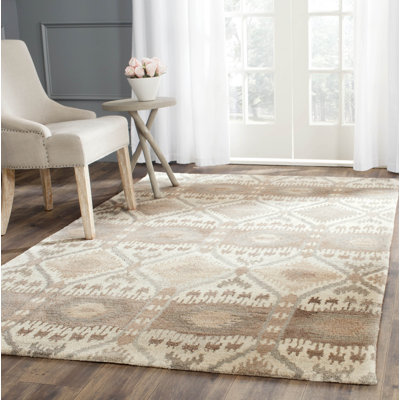 Mclean Ikat Wool Hand Woven Area Rug