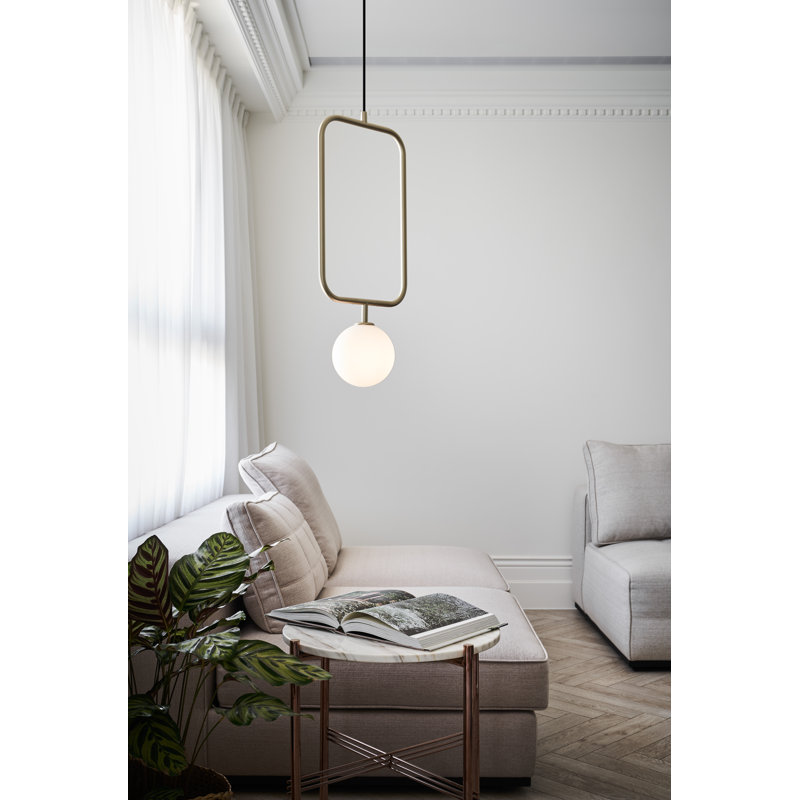 Aviva 1 - Light Pendant, Champagne Gold, 15.8" H x 9.7" W x 5.5" D