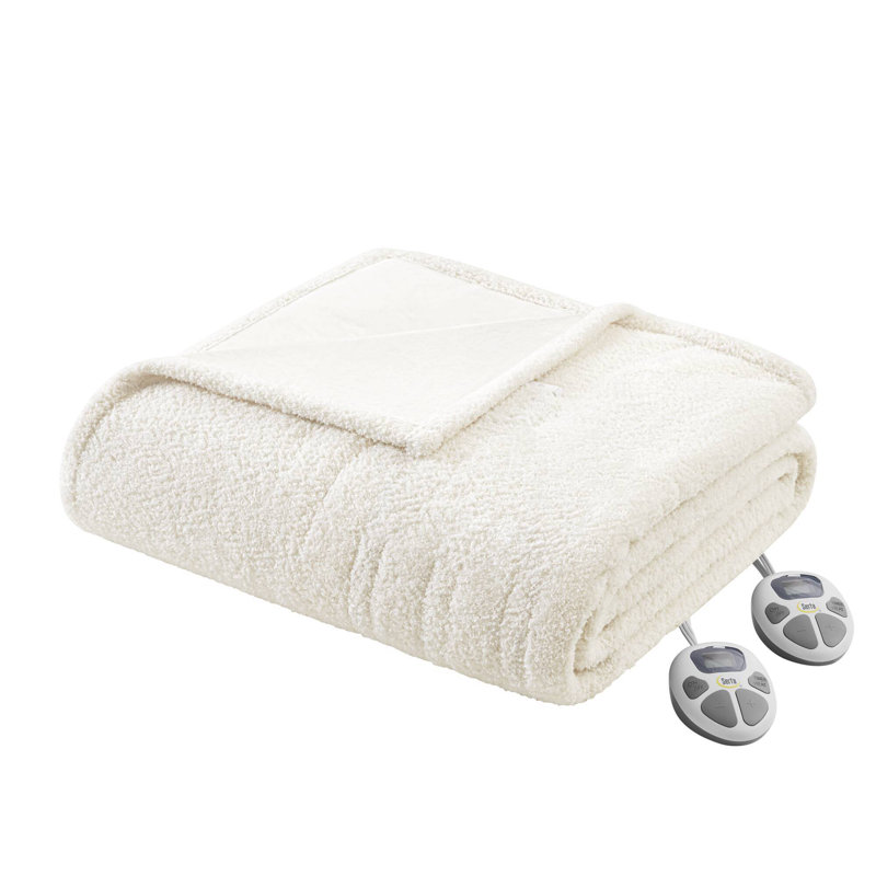 Couverture en polyester à deux zones de température pour des nuits d'hiver douillettes