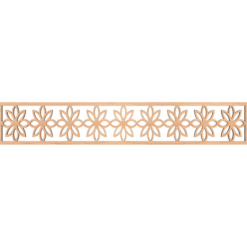 Moulure de marguerite Daisy, Noyer blanc, H 8 po x l 46,625 po x P 0,375 po